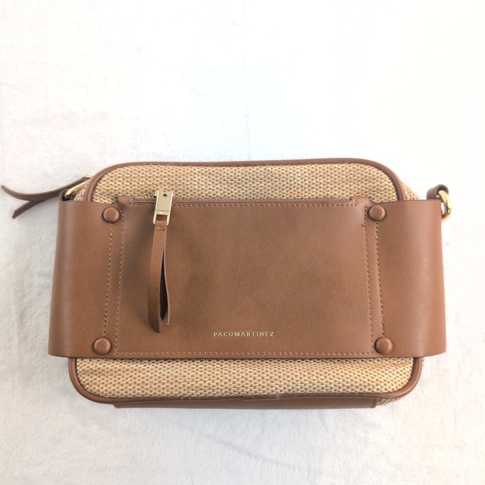 Pacomartinez Travel Bag Chestnut Rafia Woven